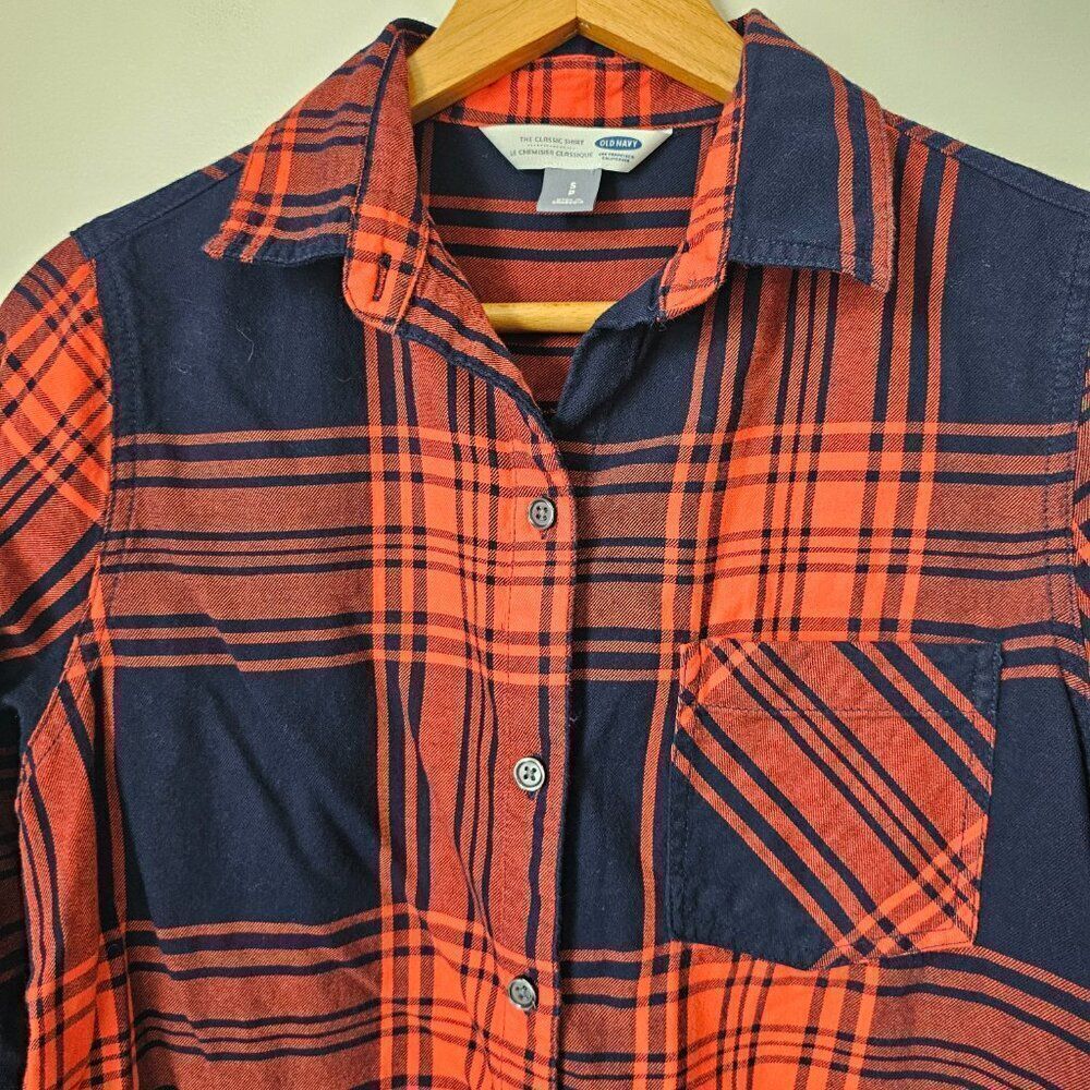 EUC OLD NAVY PLAID THE CLASSIC SHIRT BUTTON DOWN SIZE SMALL WOMENS - Picture 6 of 14